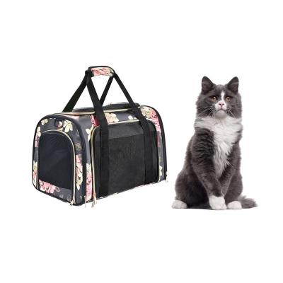 China Lokass 2022 Hot Sale Mesh Window Breathable Storage Dog Carrier Cat Carrier Bag Viable For Small Medium Cats Dogs for sale