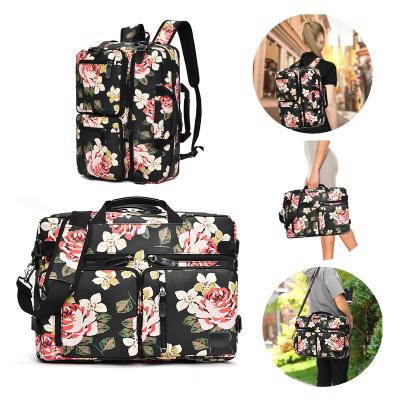 China 2022 Lokass 15 Dustproof Peony Nylon 17 Inch Waterproof Custom Design Backpack Bags Business Office Laptop Briefcases For Women Men for sale