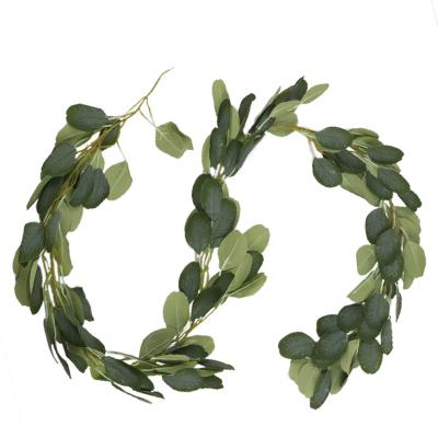 China 2022 Minimalist Wholesale 6.5Ft Ivy Vines Faux Silk Leaves Faux Silk Leaves Artificial Decorative Hanging Greenery Garland For Wedding for sale