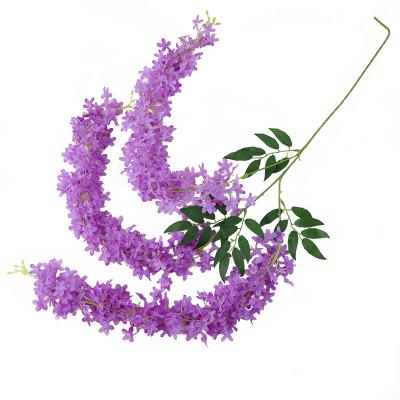 China Mid Century Modern Hot Sale Simulation Artificial Dense Wisteria Ratta Hanging Wall Artificial Flower Plants For Wedding Garden for sale