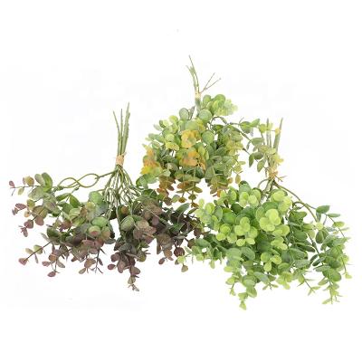 China Wholesale 47Cm Manufacturer Party Decor Artificial Foliage Eucalyptus Transitional Branch Plants Apple Leaf For Layout Wedding Decor for sale