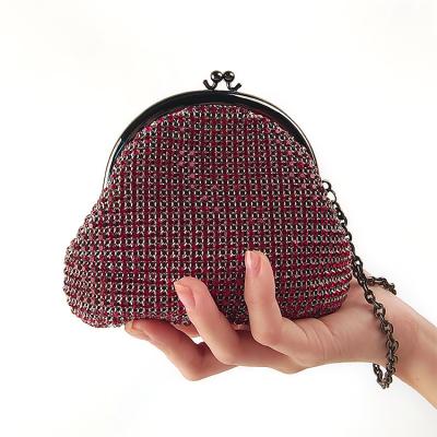 China Luxury Clutch Bags 2022 Design Wedding Crystal Purses And Handbags High Quality Mini Bag Rhinestone Evening Clutch Bags From China for sale