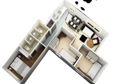 China Modulares Versandverpackungs-Haus der Schlafzimmer-20HC drei zu verkaufen