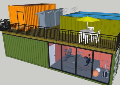 China fabrizierte mehrfunktionales modulares Haus der Versandverpackungs-40gp kombiniert vor zu verkaufen