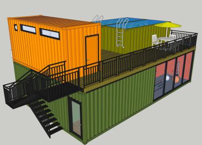 China 20GP kombinierte modulares Versandverpackungs-Haus mit PVC-Boden zu verkaufen