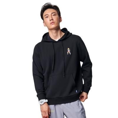 China New Men's Black Anti-wrinkle Sweater Urban Trend Leisure Sports Pullover Cotton Hoodies for sale