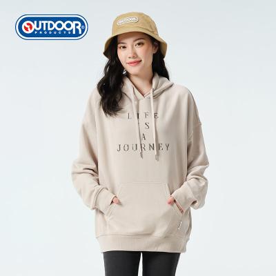 China Hot Sale Anti-wrinkle Autumn Winter Knitted Oversized Hoodie With Letter Printed For Woman for sale