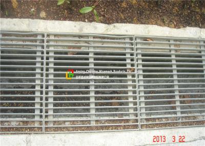 China Flat / Round Bar Steel Grate Drain Cover For Port Drainage Channels for sale