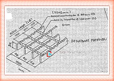 China Ditch Cover Bearing Bar Grating , Galvanised Steel Grate Walkway / Platform for sale