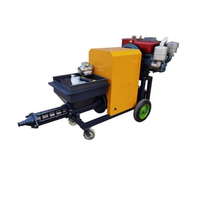 China New Supply 15HP Diesel Engine Concrete Wall Mortar Spraying Machine Cement Putty Sprayer for sale