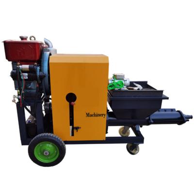 China Wall Diesel Engine Power Home Wall Plaster Mortar Spraying Machine for sale