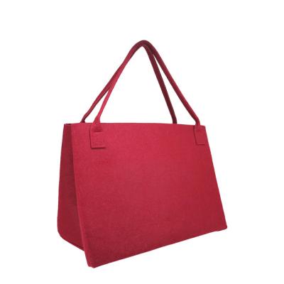 China Reusable Wholesale Custom Logo Print High Quality Large Capacity Strong Load Burgundy Non Woven Tote Shopping Bag for sale