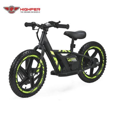 China Flat Earth 12 Inch Tire 180W 24V Balance Bike Scooter , Kids Electric Balance Bike With CE for sale