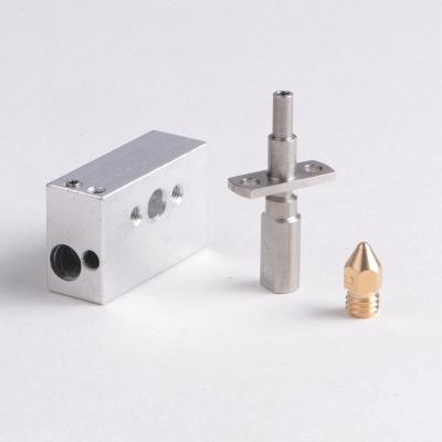 China Custom 3D Printer Components Aluminum Heat Block Throats Nozzles For Zortrax M200 for sale