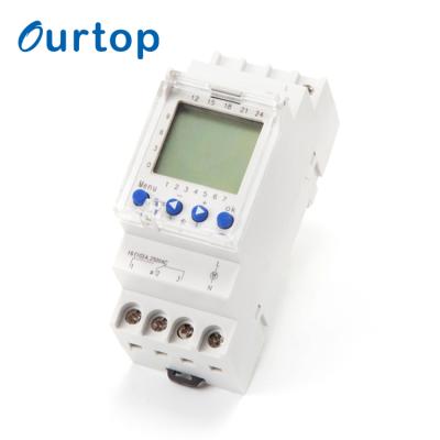 China OURTOP 24H Digital Electric Timer Switch 200-260VAC Weekly Programmable Time Switch ATHC611 for sale