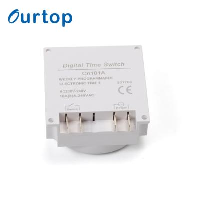 China Cn101A Timer Switch Digital 220V AC Time Switch Programmable 24H 48V 12V 24V DC 60*60*32mm for sale