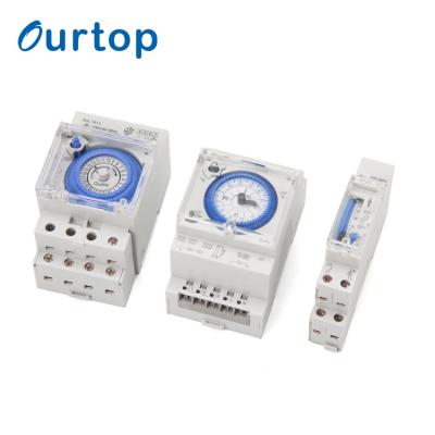 China Industrial Type 24 Hours Mechanical Timer Switch Multichannel Din-Rail for sale