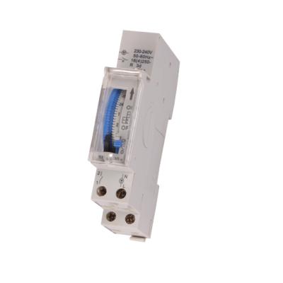 China OURTOP 24 Hour Industrial Din Rail Type 240V Mechanical Programmable Analog Time Switch for sale