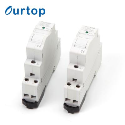 China OURTOP 50/60HZ DIN Rail 35mm Epoxy Factory Mechanical Electronic Latching Relay (EN60715) China for sale