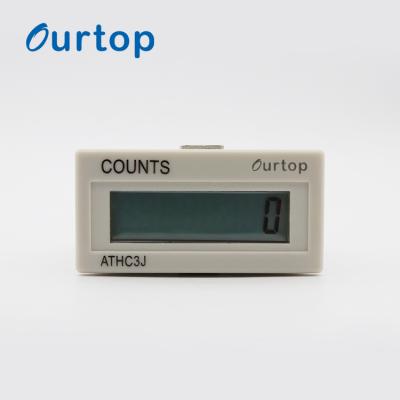 China OURTOP AC 110V-120V DC 5V-30V Input Low Power Electronic Digital Hour Meter Counter ATHC3J for sale