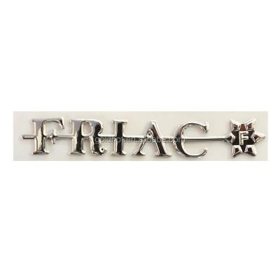 China Waterproof Self Adhesive 3D Metal Separating Nameplate, Name Tag Metal Logo Plate for sale