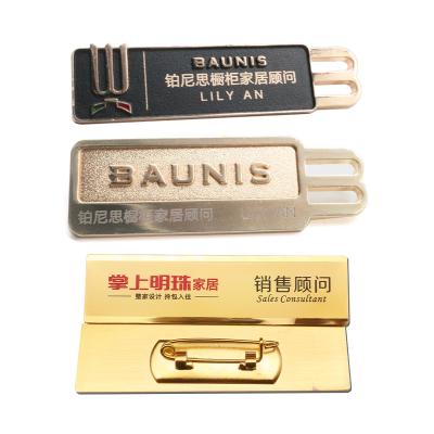 China Fashion Metal Badge Waterproof Hot Selling Plaque With Label Pin In China for sale