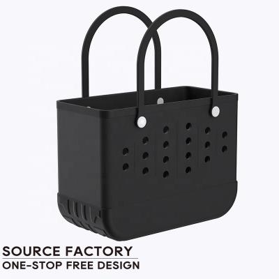 China Fashion Arket Bag Silicone Women Beach Bags 2022 Multicolor Tote Bags Women EVA Arket Handbags Candy For Ladies for sale