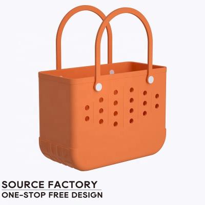 China 2022 Factory Wholesale New Arrival Fashion EVA Handbags Storage Bag Customize Waterproof Silicone EVA Beach Bag for sale