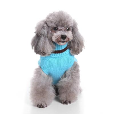 China Factory Fashion Viable Design Can Be Customized Blue Christmas Birds Pattern Pet Sweater For Taidi And Cat Pets Sweaters Dog Clothes for sale