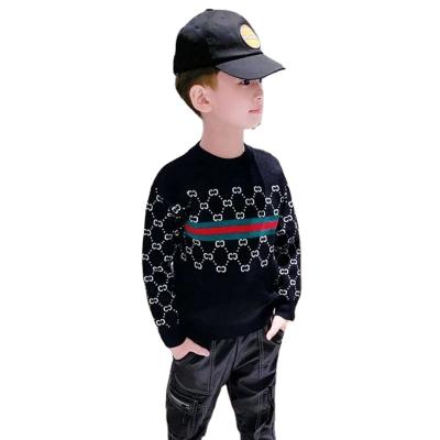 China Anti-Wrinkle Counter Quality Kids Sweater All-match Autumn Boys Knitwear Pullover Crewneck Kids Sweaters 2021 New Color Key for sale