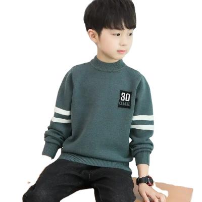 China Custom Made High Quality Korean Thick Fashion Anti-wrinkle Round Neck Sweater Autumn And Winter Boys Sweater Baby Knitting Sweaters for sale