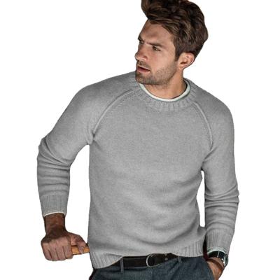 China 2021 Fall/Winter Casual Men's Sweater Crew Neck European And American Anti-Shrink Long Sleeve Tops Fashionable Slim Mens Knitted Sweaters for sale