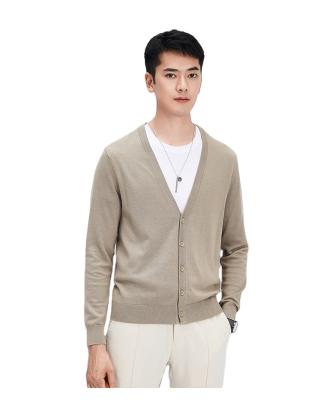 China Custom Anti-wrinkle Logo Leisure Sweater spring autumn high quality cotton knitted long sleeve woolen sweaters men cardigan knitwear for men for sale