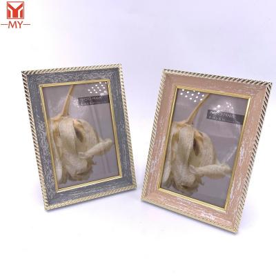 China Wholesale Environmentally Friendly 5x7 Inch Picosecond Plastic Photo Frame Lace Picture Frame Desktop For Living Room Decoration for sale