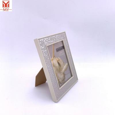 China Environmentally friendly hot sale plastic silver hexagon embossed pico frame photo frame fog face design small picture frame for sale