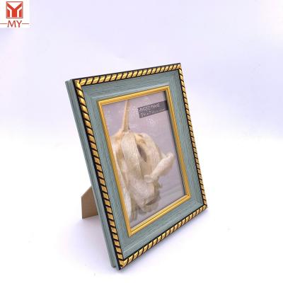 China Large size simple embossing antique picture frame L-shaped edge painting pico frame mount photo frame wholesale environmental friendly for decoration for sale