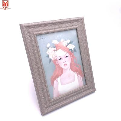 China Wholesale Home Office Decor Gray Streamlined Line Border Simplicity Photo Frame Pretty Girl Picture Frame for sale