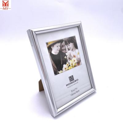 China Simplicity Custom Wholesale PVC Edge Photo Frame Kids Silver Picture Frame for sale