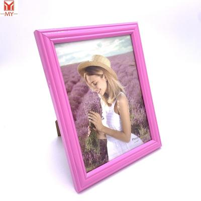 China Simplicity Factory Price Wholesale PVC Picture Frame Rose Red Frame Girl Photo Frame for sale