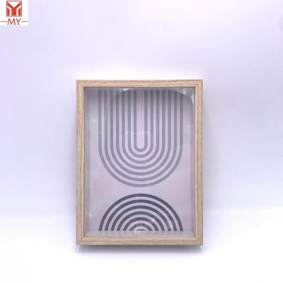 China Wholesale Eco-friendly MDF Frame Box White And Color 3d Shade Wood Log Box Frames Picture Photo Frame Box for sale