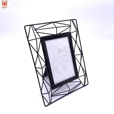 China China Factory New Simple Design Custom Black Cutout Aluminum Photo Frame For Living Room Decoration for sale