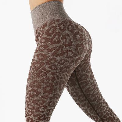 China Leopard Leggings Antibacterial Breathable Antibacterial Printing High Waist Pnt Seamless Butt Crac! slot ! for women for sale