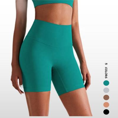 China 2022wholesale lulu breathable yoga shorts butt seamless reused yoga shorts tight lifting legging for sale