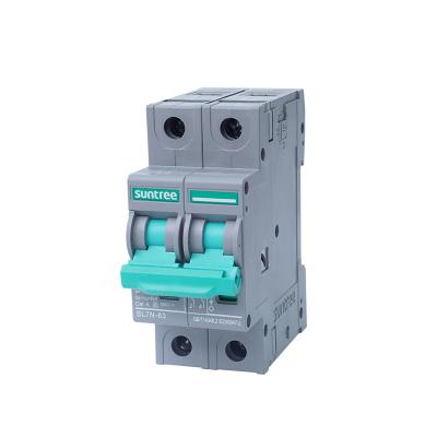 China Suntree TUV IEC 1000v dc mcb 63a dc 4 pole MCB miniature circuit breaker price 4.5KA for sale