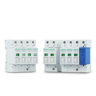 China PV System Factory Supply Surge Arrester Lightning Protection Device SPD 1P 2P 3P 4P 40KA for sale