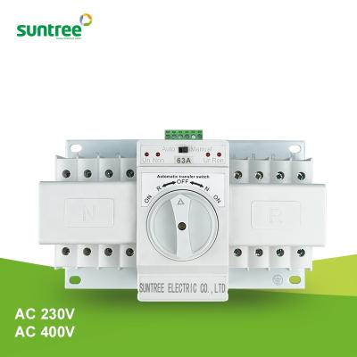 China 3 Phase Mini Circuit Breaker DZ47 (SC45) Suntree / OEM Automatic Controller ATS Manual Transfer Switch AC 400V Up To 63A for sale