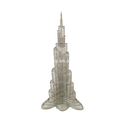 China The Middle East Stainless Steel Craft Souvenir Burj Khalifa Dubai Art And Collectible Model for sale