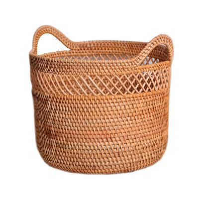 China Home Laundry Storage Woven Rattan Hollow Storage Southwest Sale Basket for sale