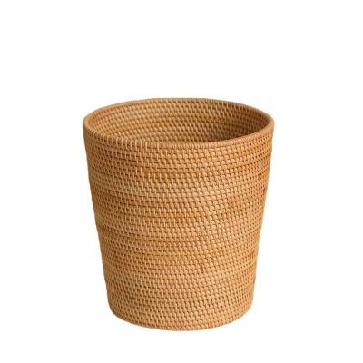 China Large Southwestern Handwoven Storage Basket Rattan Frame With Lid for sale