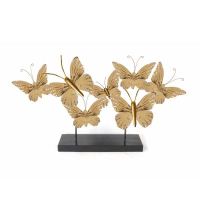 China Hot Selling Simple Modern European Style Vintage Style Gold Flying Butterfly Table Decor Luxury Crafts For Living Room Decoration for sale